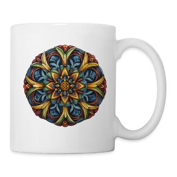 Kaléidoscope du Mandala des Fleurs - Mug blanc - blanc - Droite