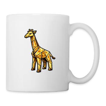 Goldene Geometrie-Giraffe - Tasse - Weiß - Rechts