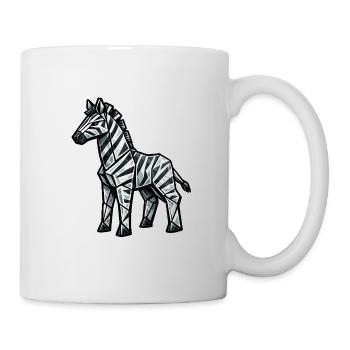 Geometric Zebra Silhouette - Mug - white - Right