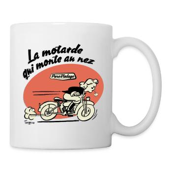 The biker who goes up to the nose - Mug - white - Right