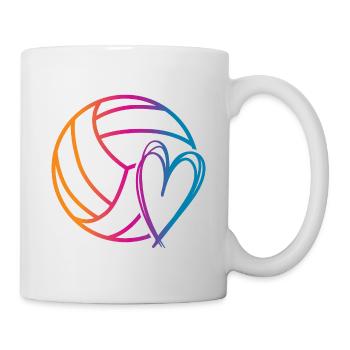 Ballon de volley-ball - Mug blanc - blanc - Droite