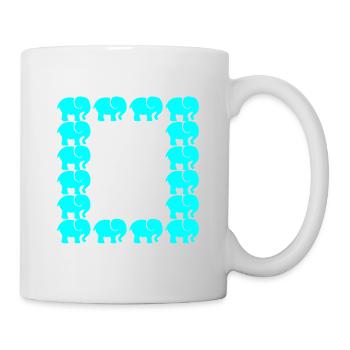 Éléphant - Mug blanc - blanc - Droite