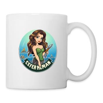 Motif de l’insigne d’héroïne de mer - Mug blanc - blanc - Droite