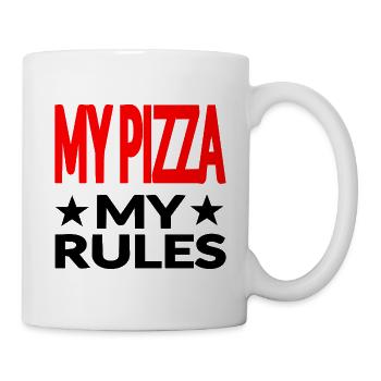 Pizza - Tasse - Weiß - Rechts