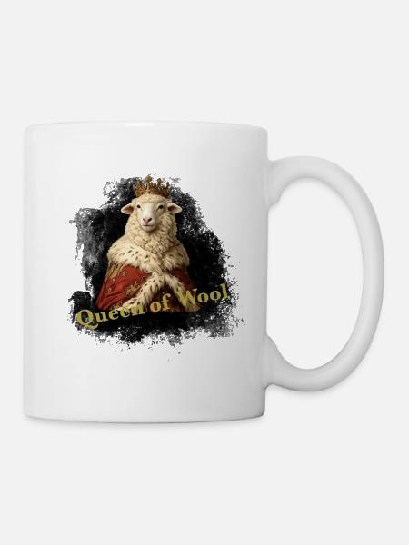 Königliche Wolle - Tasse - Weiß