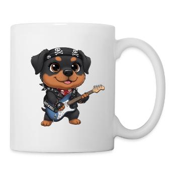 Punk Hund Gitarrist - Tasse - Weiß - Rechts