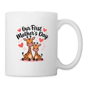 Premier duo girafes de la fête des mères - Mug blanc - blanc - Droite