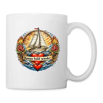 Come Back Soon Sail Tattoo - Mug - white - Right