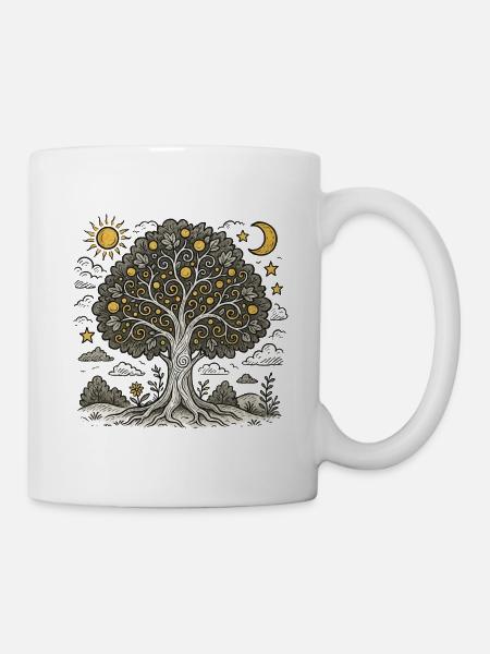 Baum des Lebens - Tasse - Weiß