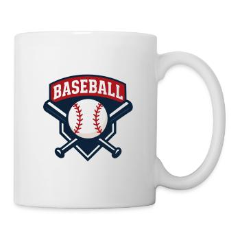 Baseball Emblem Shield with Ball - Mug - white - Right