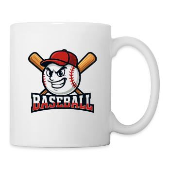 Baseball-Maskottchen - Tasse - Weiß - Rechts