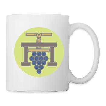 20506_Winzer, Winegrower Grapepresse Vintage - Mug - white - Right