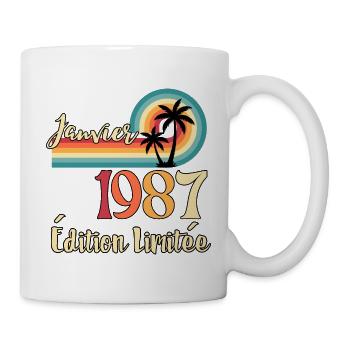 Januar 1987 – Retro Limited Edition - Tasse - Weiß - Rechts