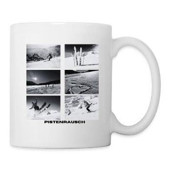 Pistenrausch Collage BW - Mug - white - Right