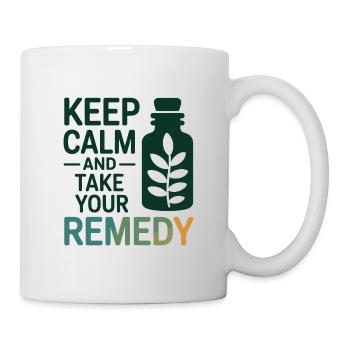 Homöopathie Bleib ruhig Nimm dein Mittel professionell - Tasse - Weiß - Rechts