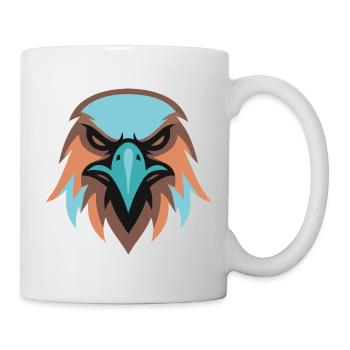 Adlerkopf Turquoise Braun - Tasse - Weiß - Rechts