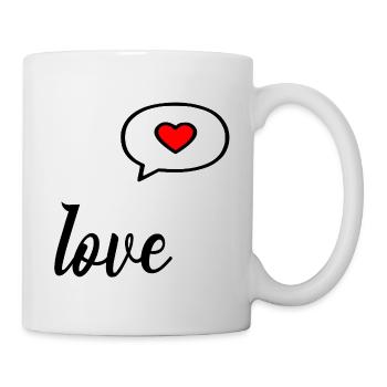 Valentinstags-Liebesherz - Tasse - Weiß - Rechts