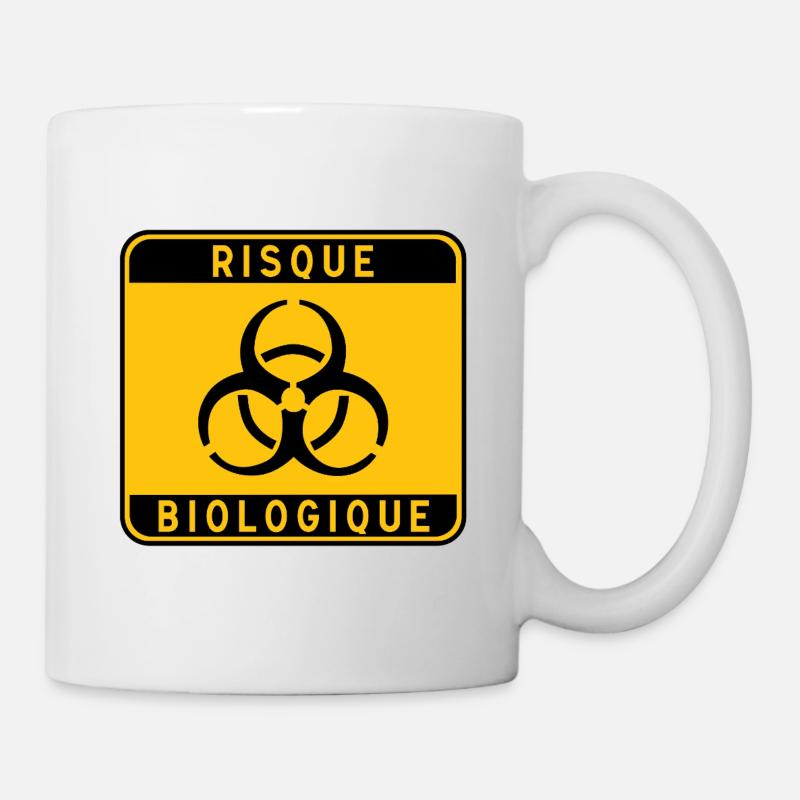 panneau_RISQUE_BIOLOGIQUE_31 - Tasse - Weiß