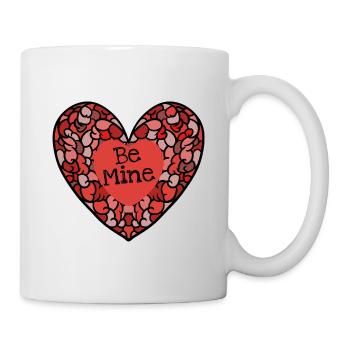 Be Mine Intricate Heart Mosaik - Tasse - Weiß - Rechts