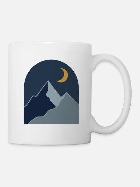 Sérénité de la Montagne de Minuit - Mug blanc - blanc
