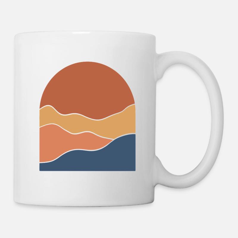 Warm Horizon Layers - Tasse - Weiß
