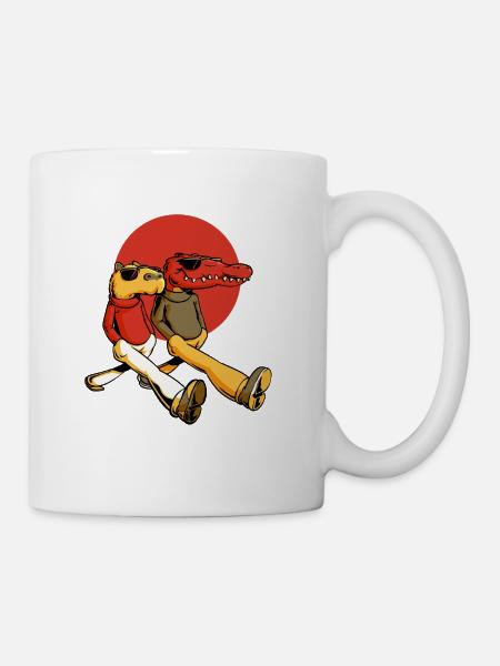 Capybara und Gator - Tasse - Weiß