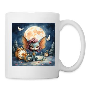 Nachtfee mit Mondflügeln - Tasse - Weiß - Rechts