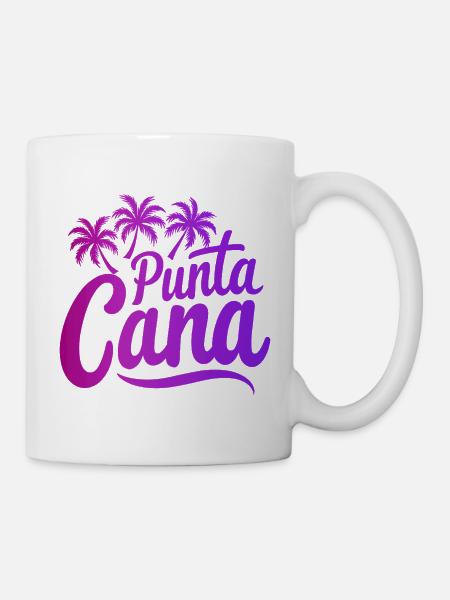 Punta Cana Karibik Urlaub mit Palmen - Tasse - Weiß