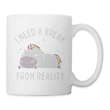 J’ai besoin d’une pause avec la réalité - Mug blanc - blanc - Droite