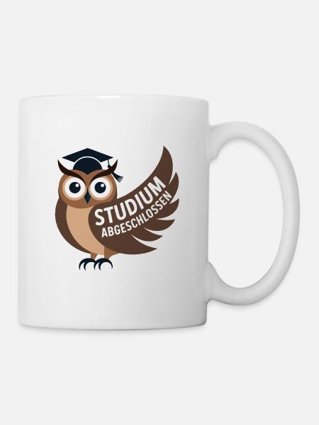 Eule - Studium abgeschlossen - Tasse - Weiß