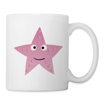 Pink Star with Smile - Mug - white - Right