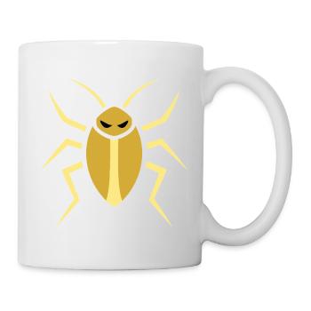 Goldene Kakerlake Minimalistik Grafik - Tasse - Weiß - Rechts