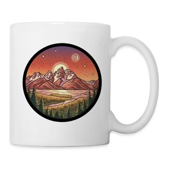 Mondscheingebirge Rundpatch - Tasse - Weiß - Rechts