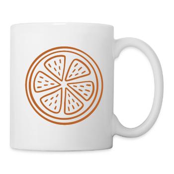 Zitrusscheiben-Linienkunst - Tasse - Weiß - Rechts