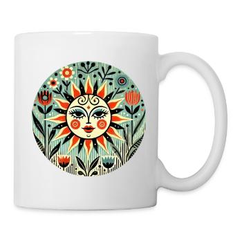 Sun Folk Bloom Circle - Tasse - Weiß - Rechts
