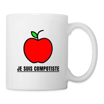 JE SUIS COMPOTISTE (pomme, complot)  - Mug blanc - blanc - Droite