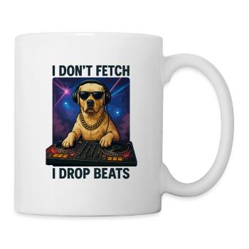 Labrador DJ : Je ne rapporte pas, je lâche des beats ! - Mug blanc - blanc - Droite