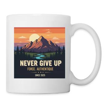 Never Give uP - Mug blanc - blanc - Droite