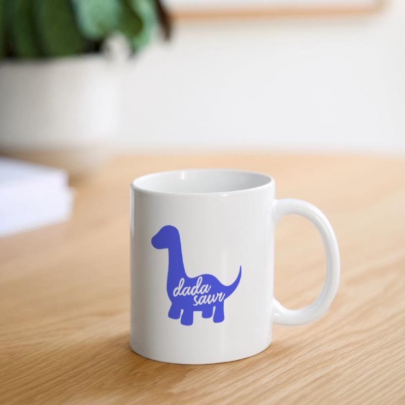 Conception du slogan drôle de dinosaure Daddysaurus Rex Mug blanc