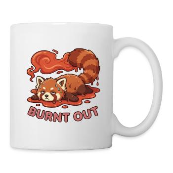 Cute & Tired: Burnt Out Red Panda - Mug - white - Right