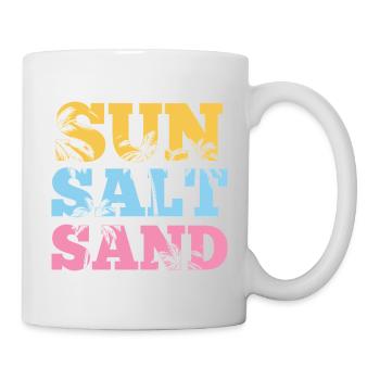 Sommerzeit - Sonne, Salz und Sand - Tasse - Weiß - Rechts
