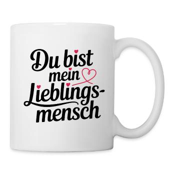 Du bist mein Lieblingsmensch - Tasse - Weiß - Rechts