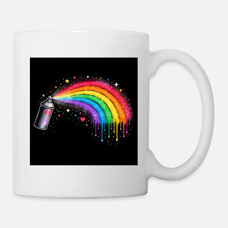 Rainbow Spray Art - Mug - white