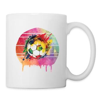 Fußball Ball - Tasse - Weiß - Rechts