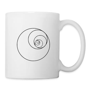 fibonacci spiral circle - Mug - white - Right