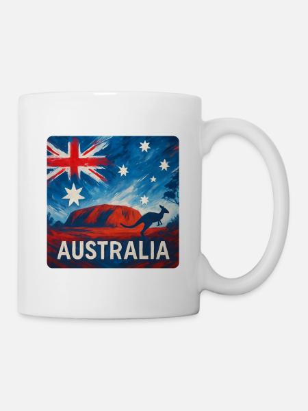 Australien Reise Design - Tasse - Weiß