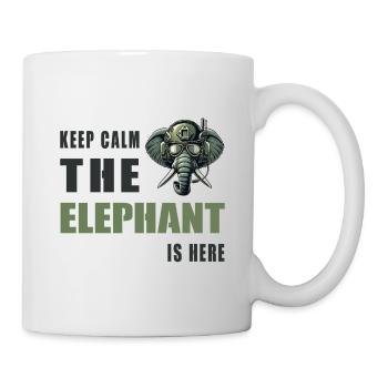 Ruhig bleiben der Elefant ist da - Tasse - Weiß - Rechts