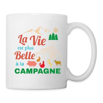 The beautiful life in the countryside - Mug - white - Right