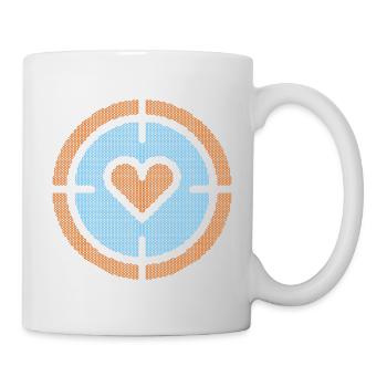 Heart in Target Emblem, atomic pattern - Mug - white - Right