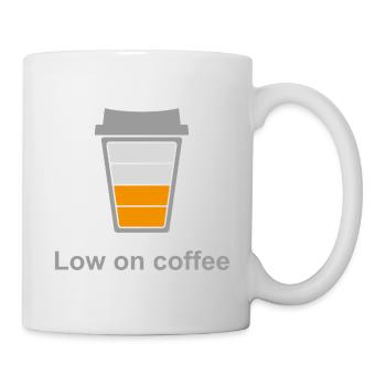 Wenig Kaffee - Tasse - Weiß - Rechts